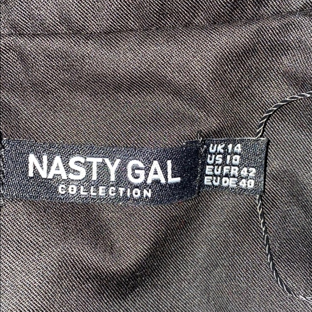 nastygal black tie sleeve blazer jacket - Picture 3 of 7